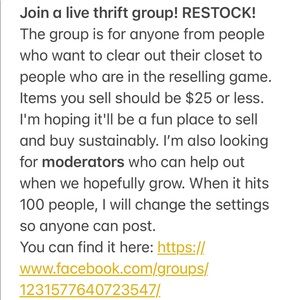 RESTOCK -THRIFT AND CLOSET CLEAR (nfs)